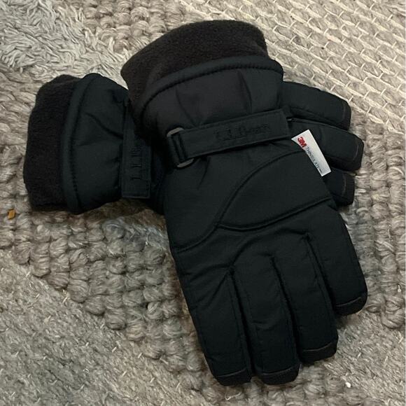 L.L. Bean Thinsulate Gloves Sz Medium Kids Women's Small Adjustable Wrist Fleece - Picture 1 of 8